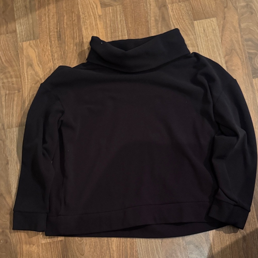 Women's Black Turtleneck Fleece